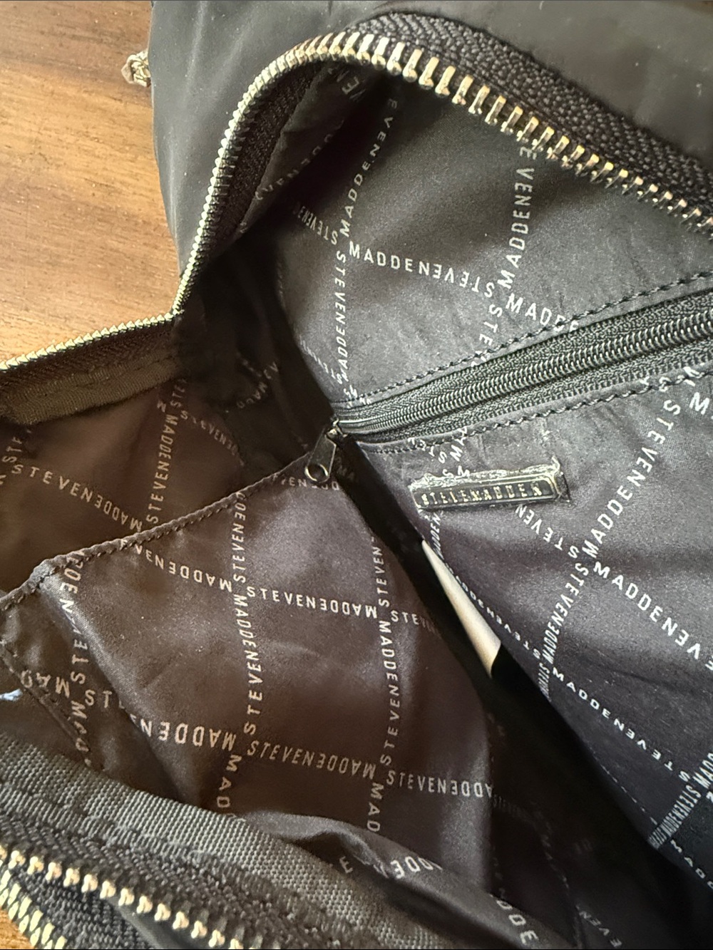 Steve Madden Black Quilted Sling Crossbody Bag - NWOT - Picture 12 of 14